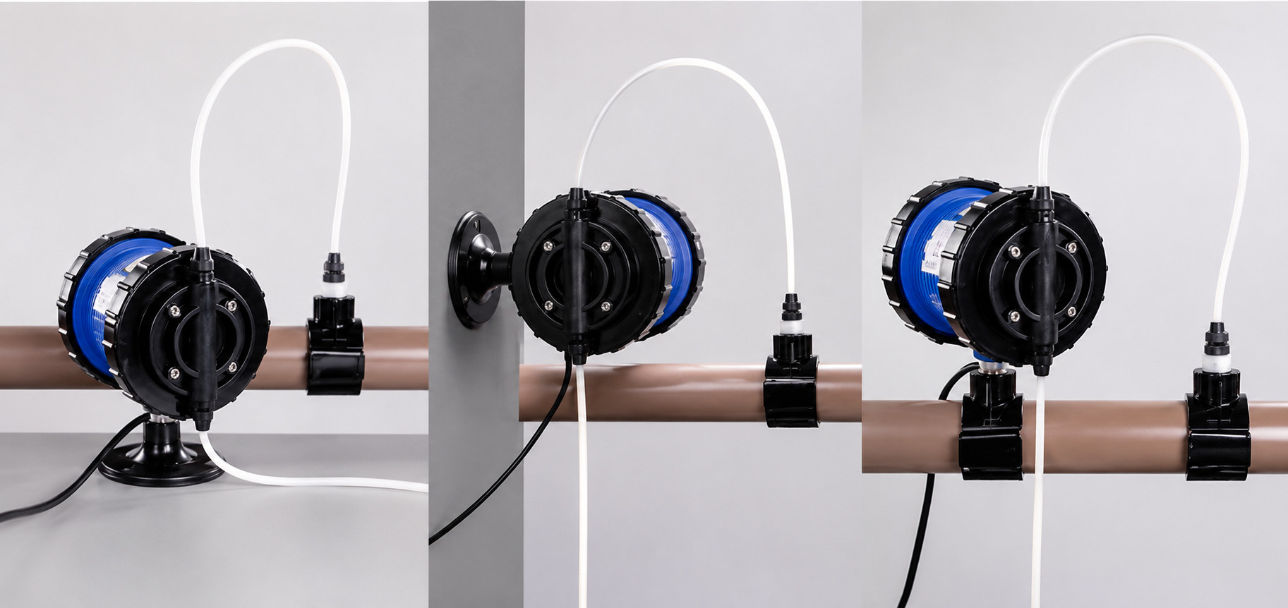 Bombas dosadoras Injetronic em diferentes configurações de instalação
